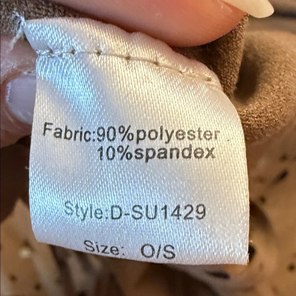 Women's Faux Suede Shawls Fringe Lace Poncho Cape - Picture 7 of 9